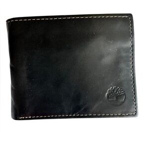 Timberland Passcase Black Leather Wallet